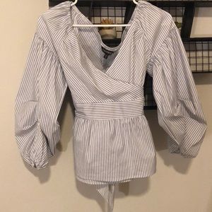 NWT Express long sleeved cinched blouse